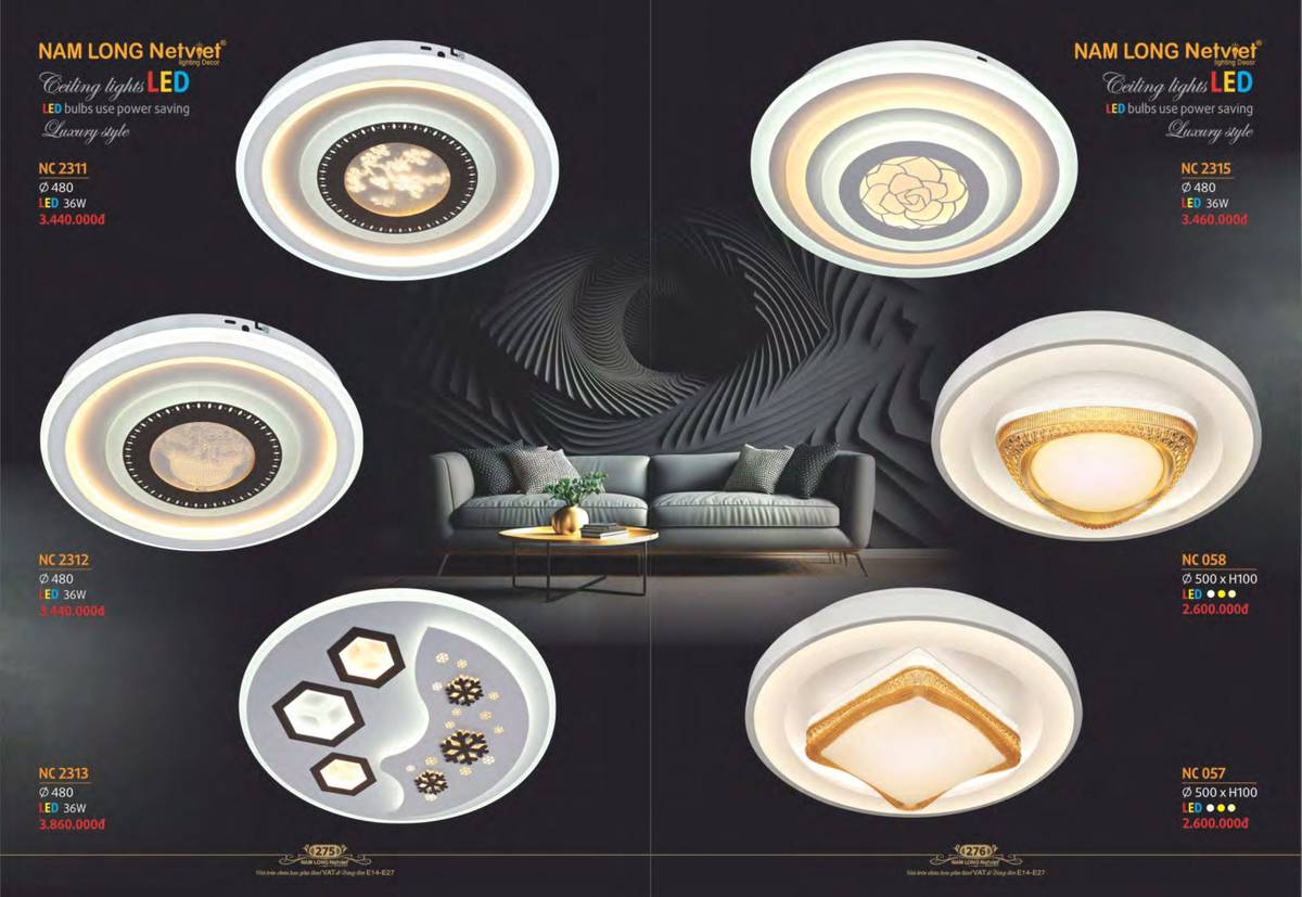 Đèn trang trí NAM LONG Catalogue và Bảng giá tại Bình Dương /Page 32